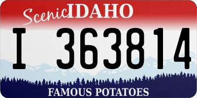 ID license plate I363814