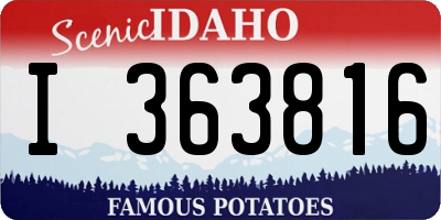 ID license plate I363816