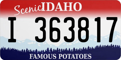 ID license plate I363817
