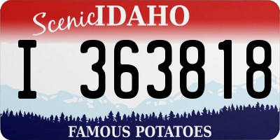 ID license plate I363818