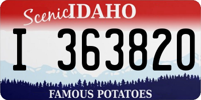 ID license plate I363820
