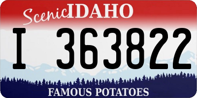 ID license plate I363822