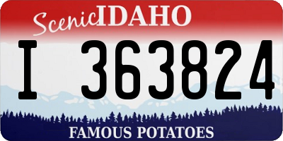 ID license plate I363824