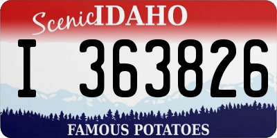 ID license plate I363826