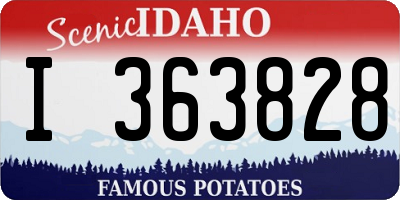 ID license plate I363828