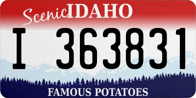 ID license plate I363831