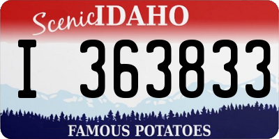 ID license plate I363833