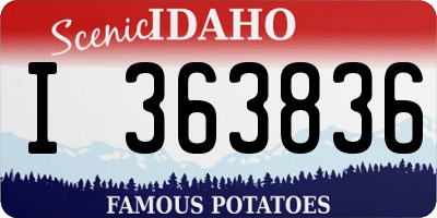 ID license plate I363836