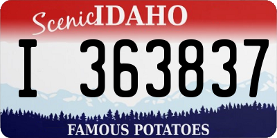 ID license plate I363837