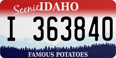 ID license plate I363840