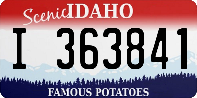 ID license plate I363841