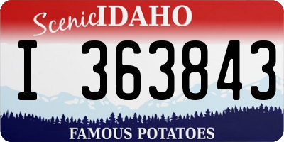 ID license plate I363843
