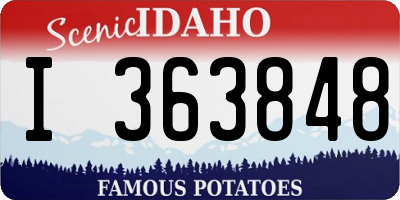 ID license plate I363848