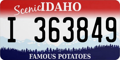 ID license plate I363849