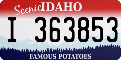 ID license plate I363853