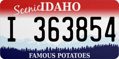 ID license plate I363854