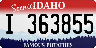ID license plate I363855
