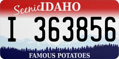 ID license plate I363856
