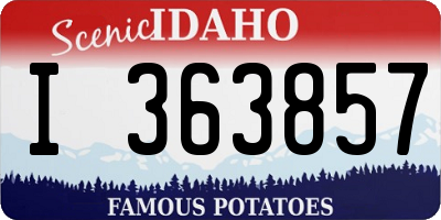 ID license plate I363857