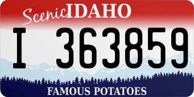 ID license plate I363859