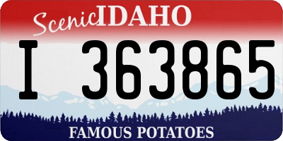 ID license plate I363865