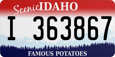 ID license plate I363867
