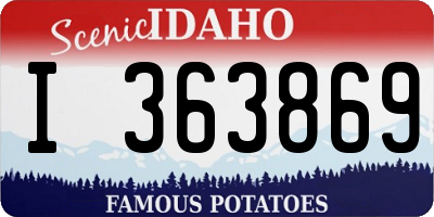 ID license plate I363869