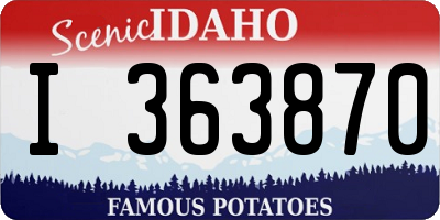 ID license plate I363870