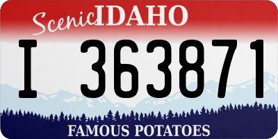 ID license plate I363871