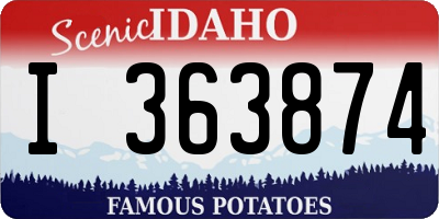 ID license plate I363874