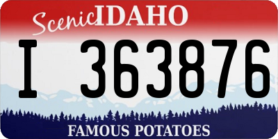 ID license plate I363876