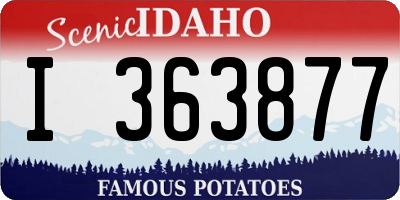 ID license plate I363877