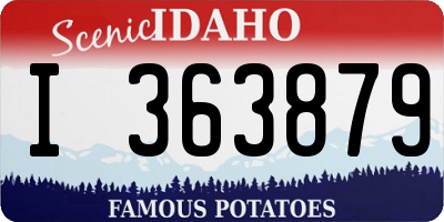 ID license plate I363879