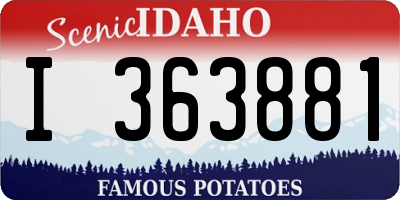 ID license plate I363881