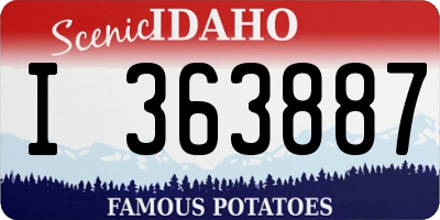 ID license plate I363887