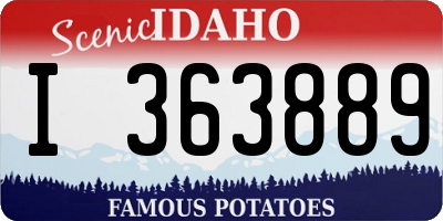 ID license plate I363889