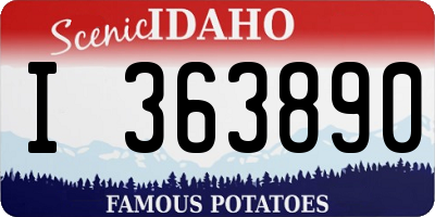 ID license plate I363890
