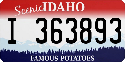 ID license plate I363893