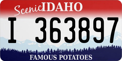 ID license plate I363897