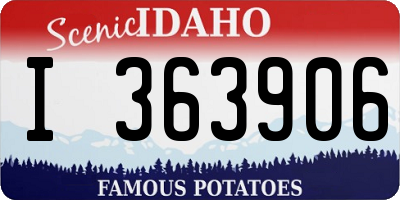 ID license plate I363906