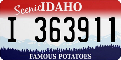 ID license plate I363911