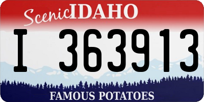 ID license plate I363913