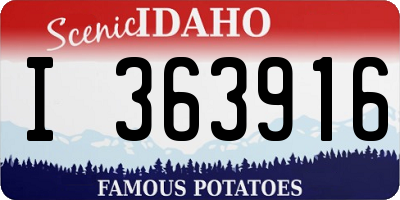 ID license plate I363916