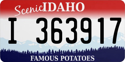 ID license plate I363917