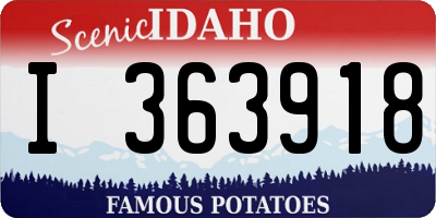 ID license plate I363918
