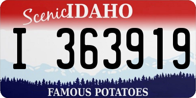 ID license plate I363919