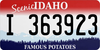 ID license plate I363923