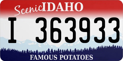ID license plate I363933