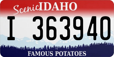 ID license plate I363940