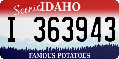 ID license plate I363943